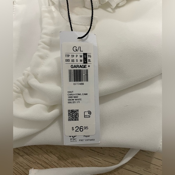 Garage Carla Cowl Lace up Cami - Picture 3 of 3